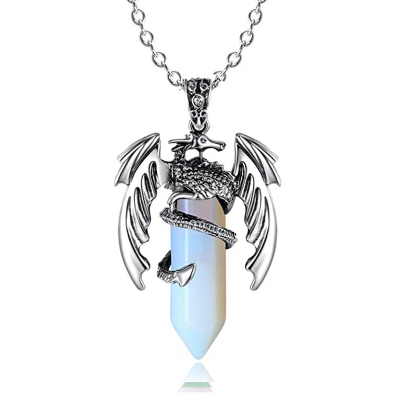 Natuurlijke Obsidiaan Dragon Wolf Fox Ketting Zwart Edelsteen Boeddha Yin Yang Amulet Bescherming Hanger Reiki Healing Crystal Stones Verstelbare Kralen Hals