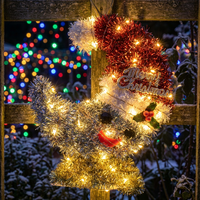 Guirlande lumineuse LED pour décoration de Noël, alimentée par piles, étanche IP44, pour la décoration intérieure de la maison et des fêtes