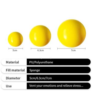 Balle anti-stress en mousse personnalisée rouge, douce, imprimée, promotionnelle, solide, pour enfants - Product Image 2