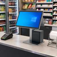 Machine de facturation POS avec écran 15,6 pouces, Ethernet 100M, WiFi, BT 4.0, USB 3.0, Intel Core I5 3ème génération, 4 Go, 64 Go, Windows 10