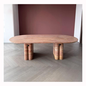 <span class=keywords><strong>Tavolo</strong></span> da pranzo persiano Rosso Travertino levigato mobili in pietra ovale in Travertino Rosso <span class=keywords><strong>tavolo</strong></span> da pranzo <span class=keywords><strong>grande</strong></span> <span class=keywords><strong>tavolo</strong></span> da pranzo <span class=keywords><strong>Design</strong></span> - Product Image 1