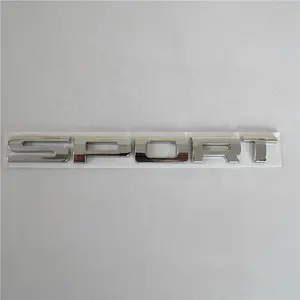 Custom Plastic Number Letter Car ABS Sport Silver Decal Custom Car Logo Badge Emblem Sticker