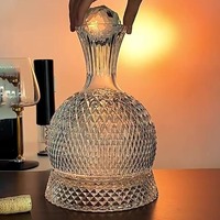 Carafe à vin en cristal de luxe léger pour un usage domestique, carafe à vin rotative sans basculement, verre à vin rouge