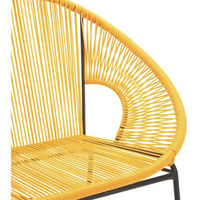 Fauteuil d'extérieur en rotin tressé Acapulco, empilable, moderne, en métal, pour la détente en plein air - Vente en gros