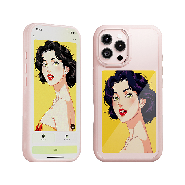 Wholesale 4COLOR E-INK DISPLAYNFC SMART CASE Smart Led E Ink Screen Phone Cases for iPhone NFC 16 Pro Max DIY Phone Display case