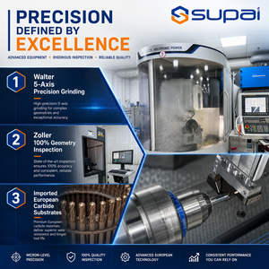 Фрезы SUPAL Professional с 3 зубьями из твердосплава (TCT) для ЧПУ, фрезерные инструменты для дерева, фрезы для фрезерования под углом, HRC55-65, режущие инструменты для ЧПУ по дереву - Product Image 5