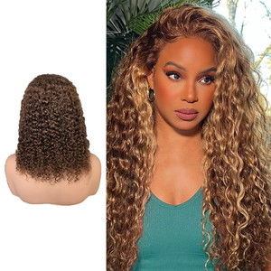 Mật độ 200% Jerry xoăn tóc con người tóc giả siêu khối lượng 13X4 ren phía trước Tóc Giả Bosque vẻ đẹp - Product Image 1