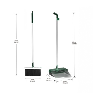 Juego <span class=keywords><strong>de</strong></span> Escoba y Recogedor Comercial para Vestíbulos, con Mango Giratorio, Escoba Vertical para Limpieza <span class=keywords><strong>de</strong></span> Pisos <span class=keywords><strong>de</strong></span> Cocina y Oficina - Product Image 6