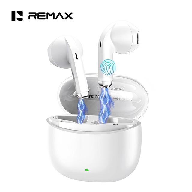 Remax Semi in Ear Earphone Mini Ear Buds Wireless Bluetooth 5.4 Headphones 13mm Drivers Fast Charge Lightweight TWS Earbuds