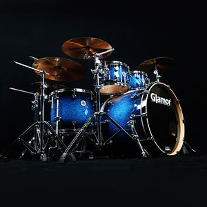 Baterías Acústicas Portátiles Profesionales Glamor de Alta Calidad Serie de Instrumentos Musicales Foco Verde Azul Sets de Tambores con Pandereta - Product Image 3