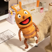 Jouet en peluche de marionnette à main d'abeille-série d'insectes pour la narration de la maternelle, aides pédagogiques et kit débutant de ventriloque (paquet de 6)