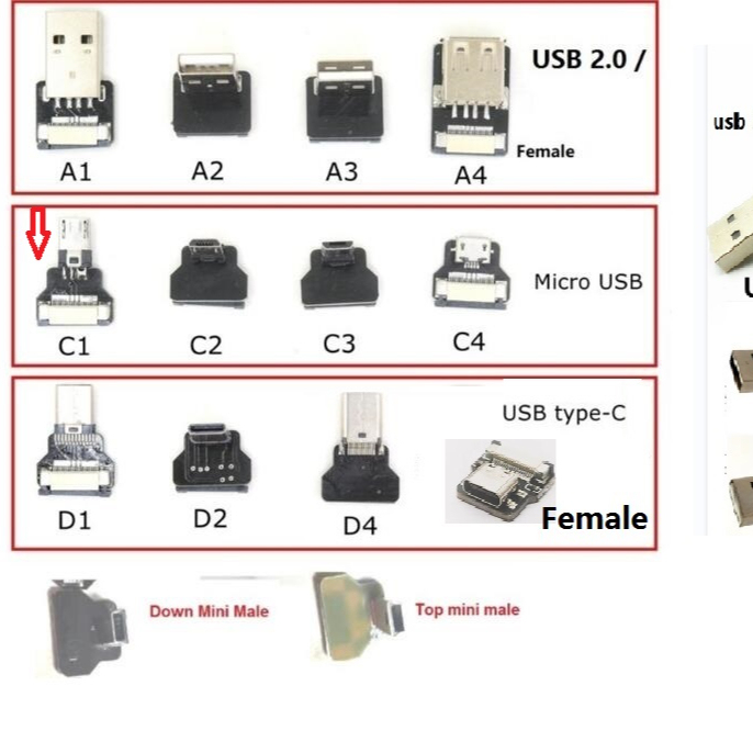 Factory Price With Stable Quality Ultra Flat Thin Fpv <strong>Side</strong> Angle Mini <strong>Micro</strong> <strong>USB</strong> Flexible Fpc Ribbon <strong>Cable</strong>