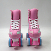Vente chaude de haute qualité Quad patins à roulettes pour enfants professionnel extérieur patins usine en gros avec PU Double couleur roue