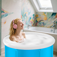 Baignoire à glace pliable en PVC de grande taille, portable, pour l'intérieur et l'extérieur, pour la récupération et la thérapie des athlètes