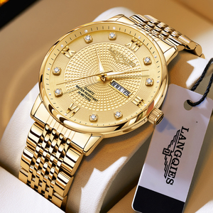 Montre d'affaires pour homme PM-LAN-9655 - Acier inoxydable, fermoir papillon, affichage lumineux du calendrier et de la semaine, étanche, logo personnalisé - Product Image 1