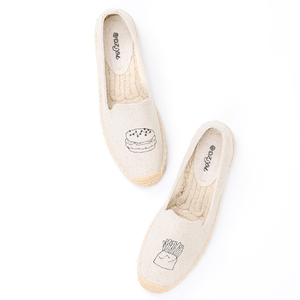 <span class=keywords><strong>Espadrilles</strong></span> en toile pour femmes, bout fermé, à enfiler, chaussures décontractées, brodées, en lin, semelle plate, respirantes, antidérapantes, printemps-été - Product Image 2