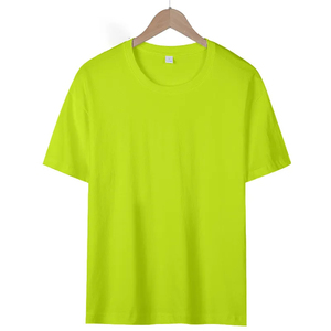 Camiseta de manga corta con hombros caídos de gran tamaño de algodón 100% de verano personalizada Camiseta de cuello redondo de algodón puro para hombres - Product Image 1