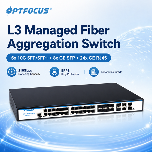 6 Port 10G SFP+ 8 Port SFP 24 Port Gigabit L3 Managed Switch OSPF BGP VRRP