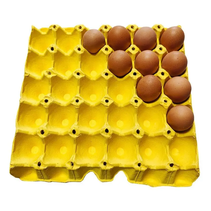 Cajas de cartón biodegradables para huevos de gallina, bandeja de pulpa de papel de 30 celdas