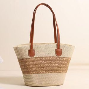 Sac fourre-tout écologique tissé à la main pour femme, sac à bandoulière d'été, logo personnalisé imprimé, accessoires de plage, nouveaux sacs à main élégants - Product Image 1