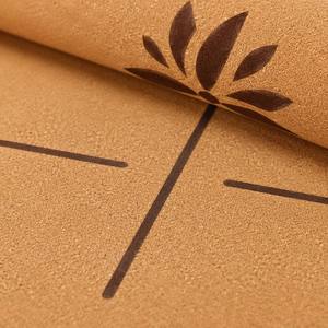 Tapis de yoga extra large en liège naturel de 5 mm d'épaisseur avec logo personnalisé gravé au laser, lignes d'alignement, respectueux de l'environnement, OEM, épaissi - Product Image 4