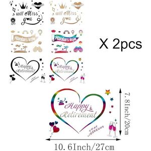Buon anniversario 12 pezzi fai da te lettere decorazioni in vetro adesivi a palloncino Bobo colore misto per celebrazione personalizzata - Product Image 3