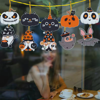 Décorations Suspendues Halloween : Peinture Diamant Fantôme, Citrouille Démon, Ornements Muraux pour la Maison, Kit de Bricolage