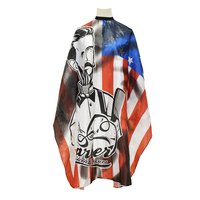 Cape de coupe de cheveux pour adulte, logo personnalisé, imperméable, en nylon, jetable