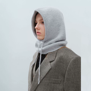 Coupe-vent vert couleur laine mérinos couvre-chef Wicked bonnet à capuche unisexe chaud col roulé <span class=keywords><strong>grosse</strong></span> <span class=keywords><strong>cagoule</strong></span> tricotée - Product Image 3