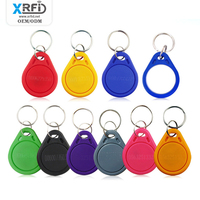 Porte-clés magnétique léger TK4100 125KHZ avec numéro UID laser, badge RFID, ABS réinscriptible,