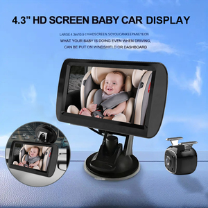 Pantalla HD de 4.3 Pulgadas para Parabrisas y Tablero, Visión Nocturna IR, Observador de Asiento Trasero para Bebés, Niños Pequeños, Modelo YB-405-CA - Product Image 4