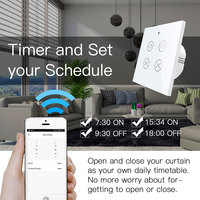 Avatmoes — interrupteur intelligent pour rideaux, wi-fi RF, 2 gangs, avec télécommande RF 433, 1 canal, 9 canaux, 2,5 a/moteur Tuya, domotique