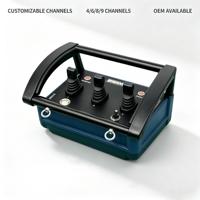 Transmisor Inalámbrico Industrial de Control Hidráulico, Joystick Proporcional de 3 Canales, 200-500M, para Camiones y Excavadoras