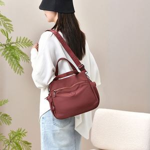 Bolso de Hombro/Bandolera de Gran Capacidad, Resistente al Agua, con Cierre de Cremallera, de Nailon, Estilo Vintage, para Mujer, Uso Diario - Product Image 4
