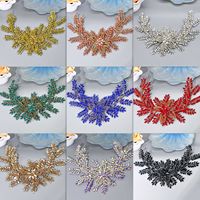 Applique en strass faite à la main WHD-132, accessoire parfait pour mariée, patch coloré de style nouveau pour robe de mariée et accessoires vestimentaires