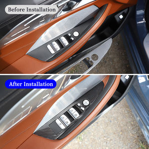 Аксессуары для интерьера из натурального углеродного волокна для BMW 8 серии G14 G15 2019-2022, крышка для оконной панели, 2-дверная версия - Product Image 2