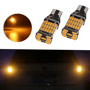 ขายส่ง blinker amber-Amber/Yellow 912 921หลอดไฟ LED ไฟเลี้ยว,แสงสว่างสูง4014 45SMD Canbus T15 906 W16W สำหรับไฟกระพริบด้านข้าง