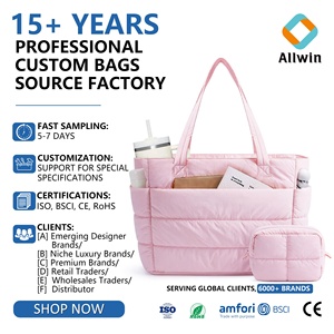 Borsa Tote Leggera in Nylon Personalizzata <span class=keywords><strong>per</strong></span> Donne, Borsa Imbottita <span class=keywords><strong>per</strong></span> Lavoro, Infermiere, Insegnante, Borsa a Tracolla Trapuntata <span class=keywords><strong>per</strong></span> Viaggi e Palestra - Product Image 1