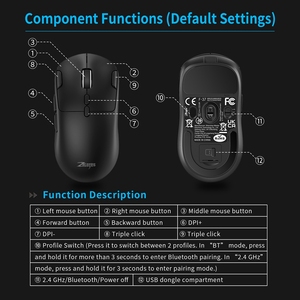 Ratón Inalámbrico Programable Ultraligero F-37 de 58g, 2.4G, Envío Rápido, para Juegos de PC y Oficina, Ergonómico, Bajo MOQ, Disponible en Stock - Product Image 5