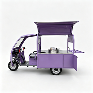 Tricycle mobile alimentaire personnalisé à 3 roues en acier inoxydable, remorque de restauration rapide, barbecue, machine à café pour la vente en extérieur - Product Image 1