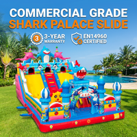 Le meilleur trampoline gonflable de château de glissière de videur de requin gonflable commercial de la Chine à vendre