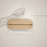 Lampe de table LED moderne en bois de hêtre, design créatif, base en bois, mini format, rechargeable par USB, pour salon, directement de l'usine
