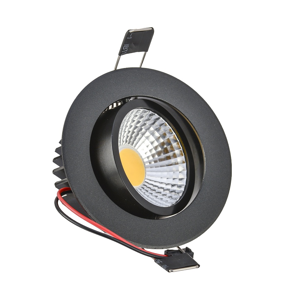 Dimmerabile 7w led nero corpo cob da incasso a led da incasso cri 90 senza driver da incasso regolabile con 5 anni di garanzia