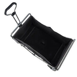 Chariot de camping pliable à 4 roues en acier, capacité 150 kg, couleur argent, pour usage extérieur - Product Image 4