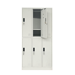 Lắp đặt nhanh chóng Tủ khóa màu xám thép 6 cửa-Tủ lưu trữ văn phòng hiệu quả chi phí - Product Image 4