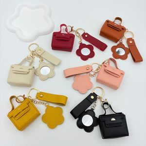 Mini porte-monnaie porte-clés en forme de <span class=keywords><strong>sac</strong></span> <span class=keywords><strong>à</strong></span> dos, breloque de <span class=keywords><strong>sac</strong></span> de créateur, mignon, en cuir PU, pochette <span class=keywords><strong>à</strong></span> monnaie, pendentif pour <span class=keywords><strong>sac</strong></span> <span class=keywords><strong>à</strong></span> main avec miroir floral - Product Image 2