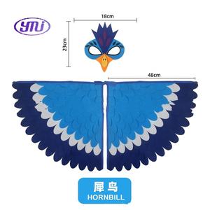 Mignon Oiseaux Animal Feutre Ailes Cape <span class=keywords><strong>Cosplay</strong></span> Costume Coloré Superposition Cape - Product Image 2