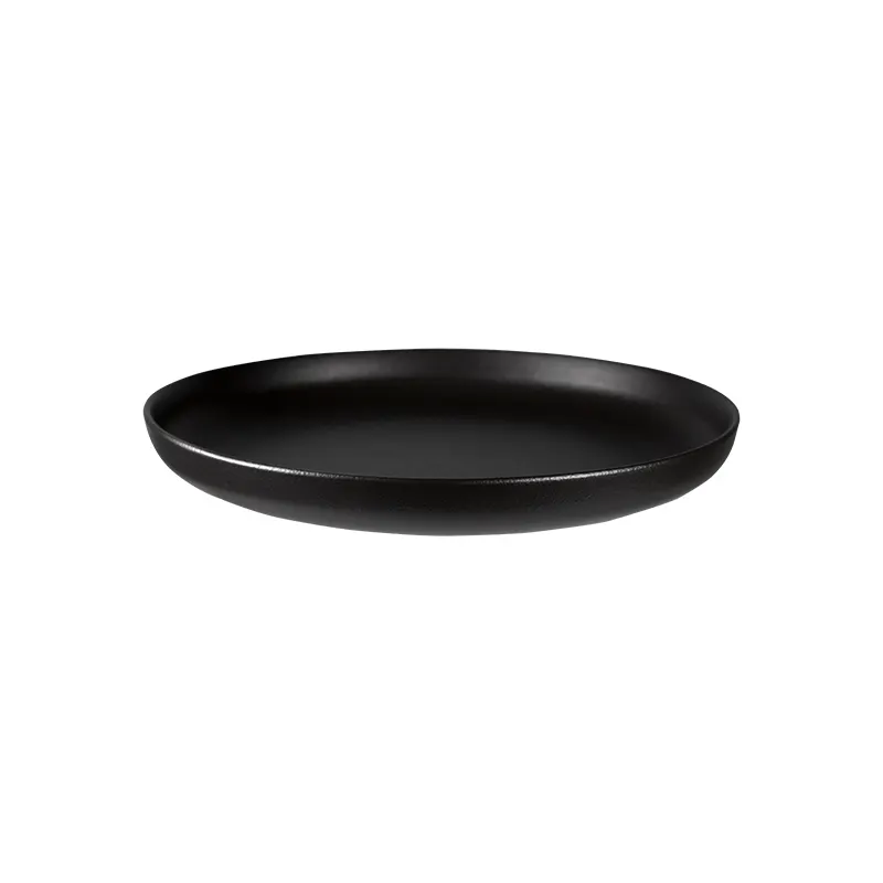 Conjunto de pratos de porcelana, material para restaurante, preto de porcelana, cinza preto