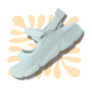 Sandale à plateforme de luxe écologique pour femmes respirant doux léger chaussures à la mode soutien de la voûte plantaire sangles de cheville antidérapantes - Product Image 1