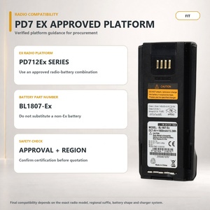 Batería de Radio Recargable Original Hytera BL1807-Ex de 1800mAh IP67 para PD71XEx y PD79XEx, Suministro para Proyectos en Sitios Peligrosos - Product Image 2